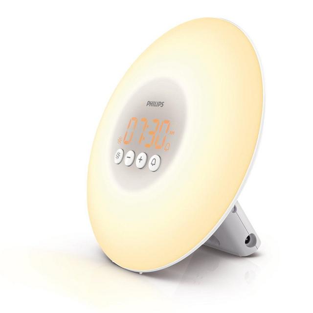 Philips Wake-Up Light Alarm Clock with Sunrise Simulation, White (HF3500/60)