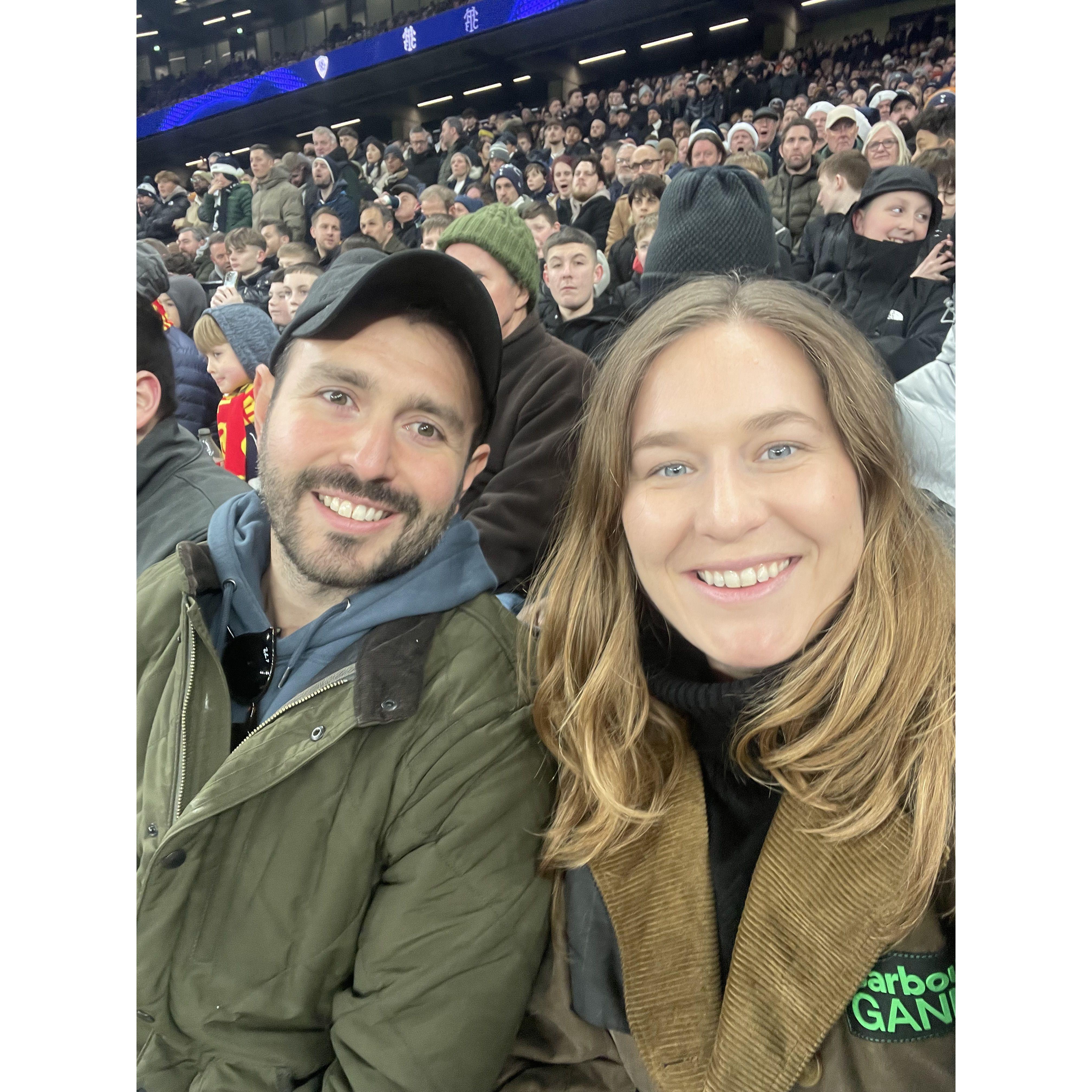 Front row at Liverpool vs Tottenham (9-2!)