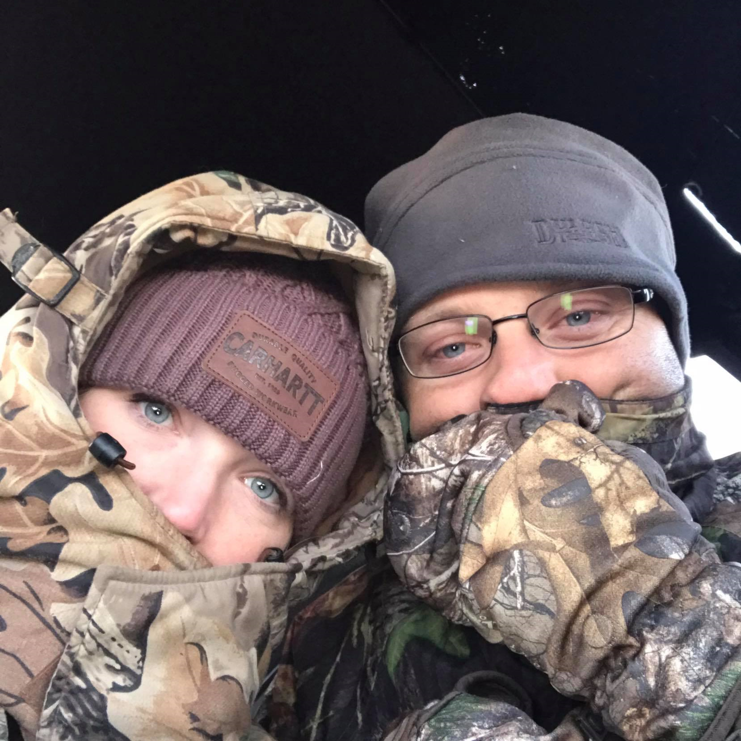 Katie's first time hunting with Blake!