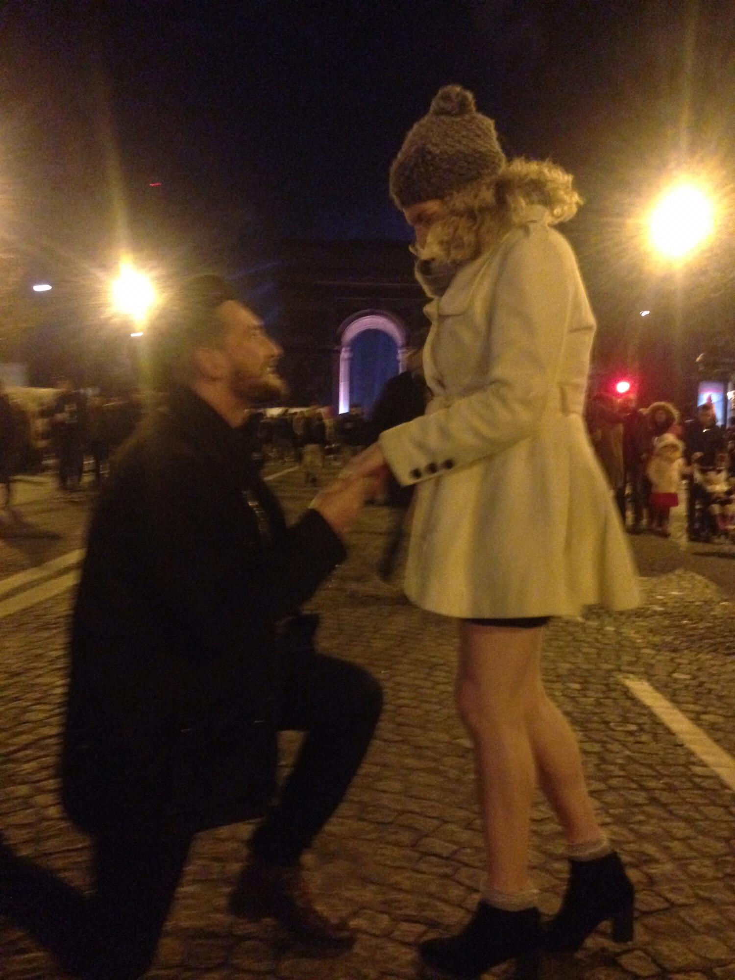 Engagement on the Champs-Elysee