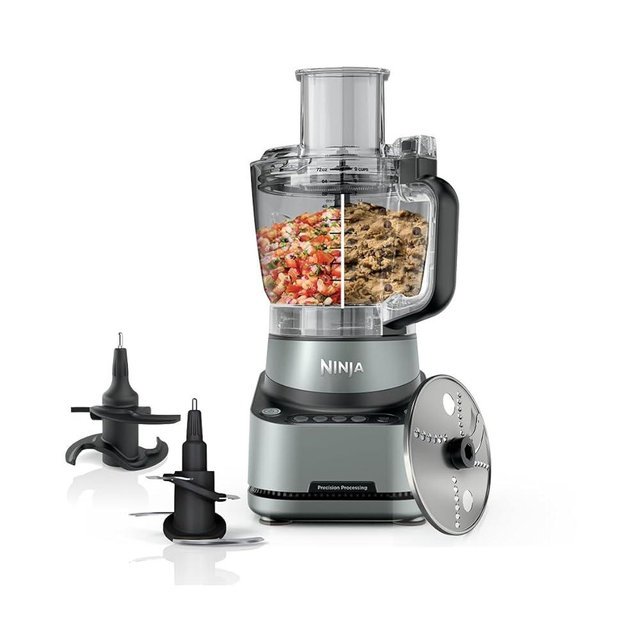 Ninja 9-Cup Food Processor for Kitchen, 1000PW motor, 9-Cup Processing Bowl, Multiple Blades and Adjustable Speed, for Chopping and Slicing Vegetables, Pureeing, and Mixing Dough, BZ601