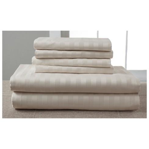 1200 Thread Count Cotton-Rich Luxury Estate Woven Stripe Bonus Sheet Set