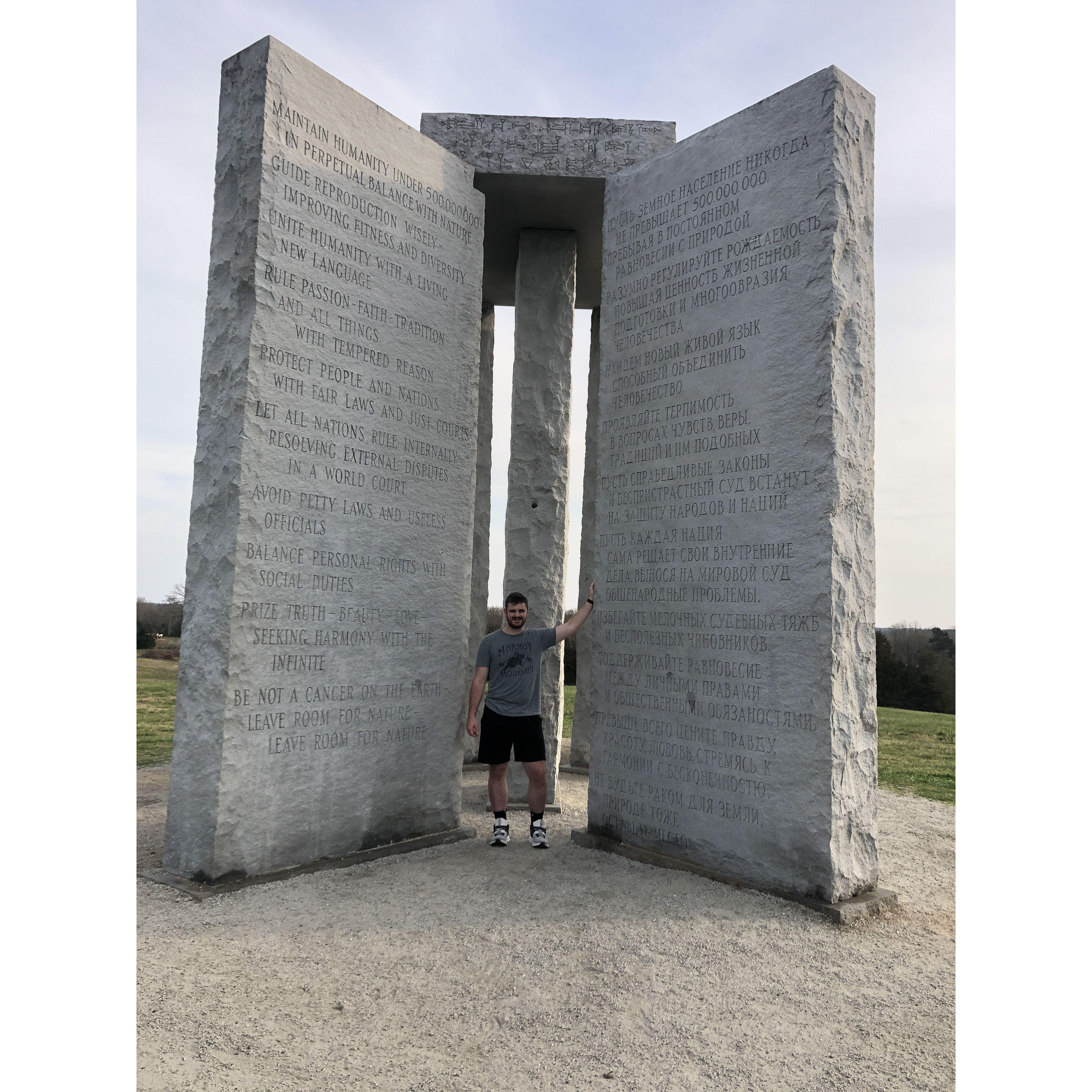 A trip to the Georgia Guidestones for a quick weekend adventure.