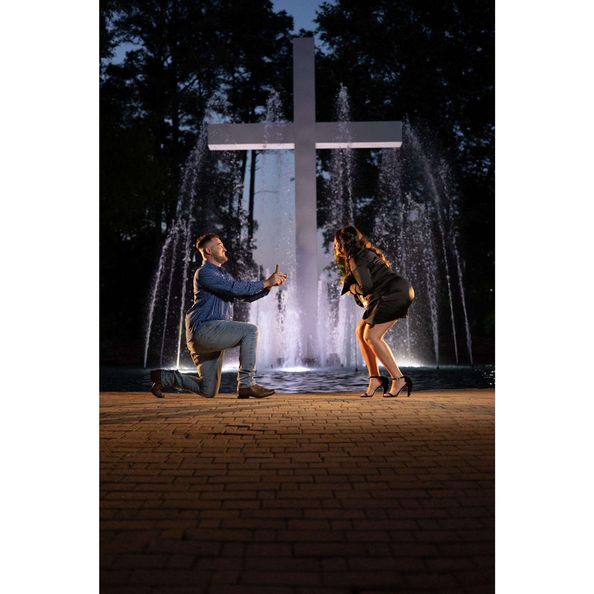 The moment time stood still 💍 I turned around… and there he was on one knee. Shocked, overwhelmed, and so, so in love.