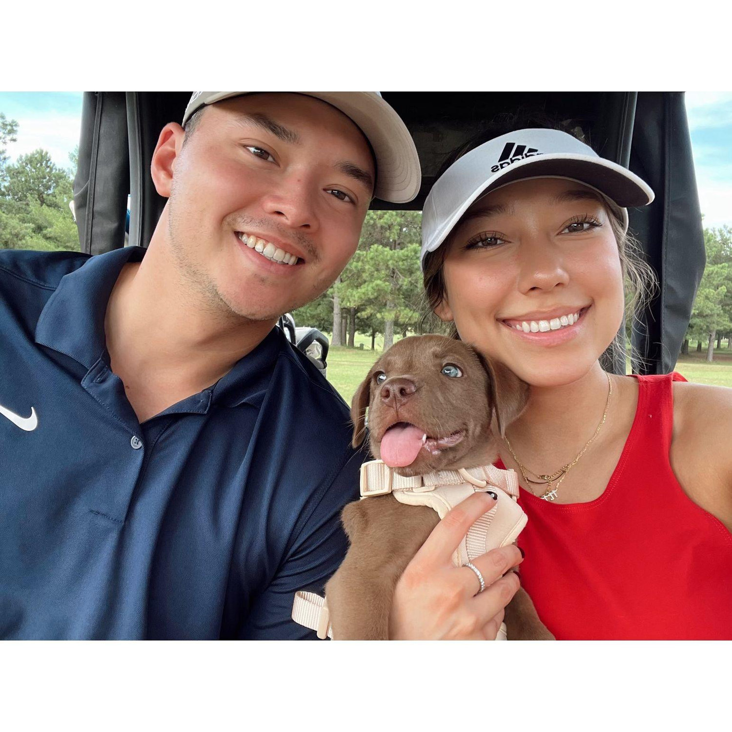 Tubby's first (and last) golf outing. July 2023