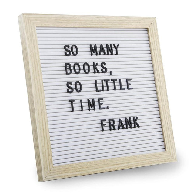 Changeable Felt Letter Board 25x25cm, White Felt, 317 Letters, Symbols & Emojis - Perfect for Home, Office, Baby Showers & New Birth Celebrations