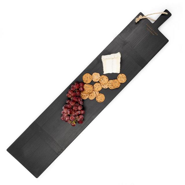 Long Black Charcuterie Wood Serving Board
