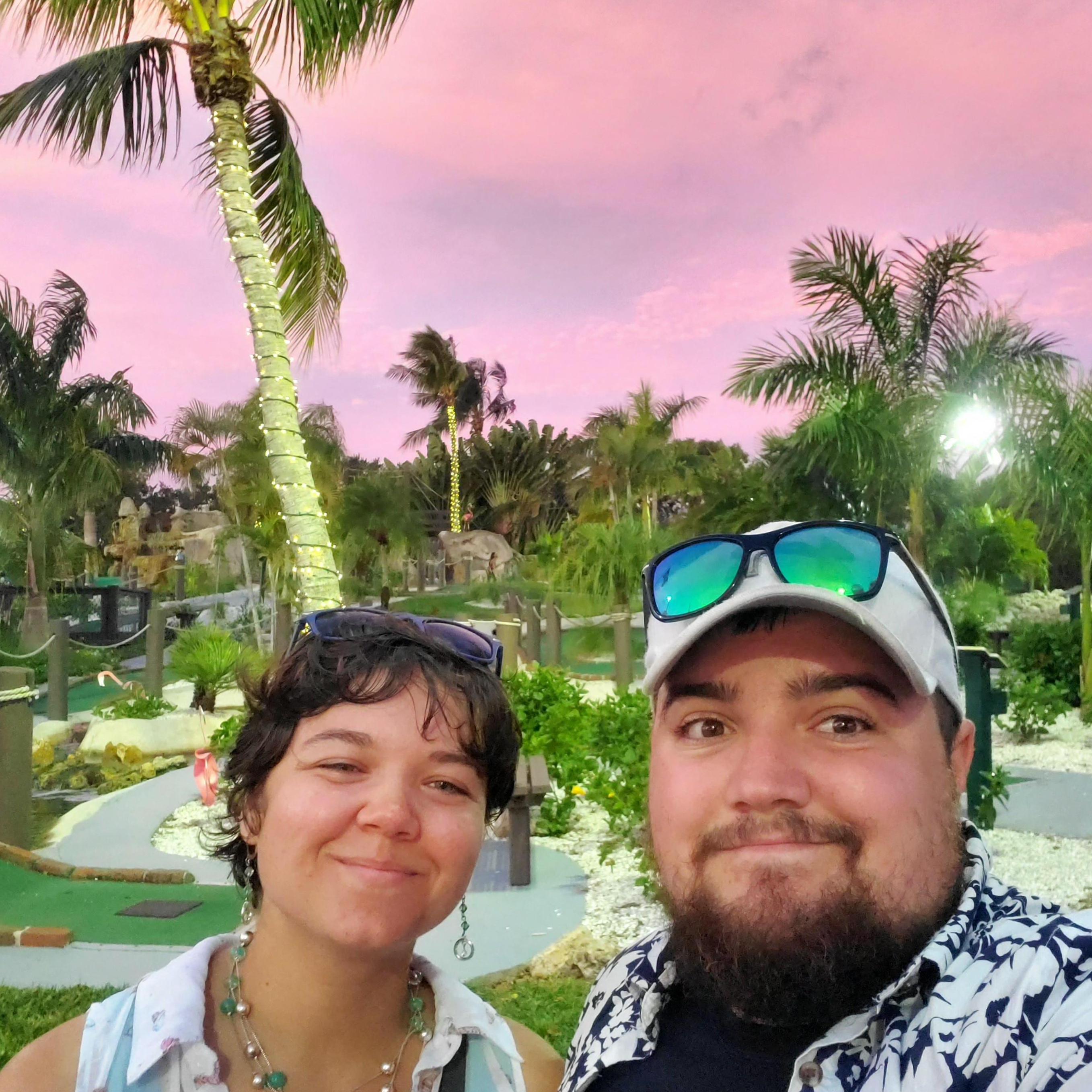 We love playing mini golf.