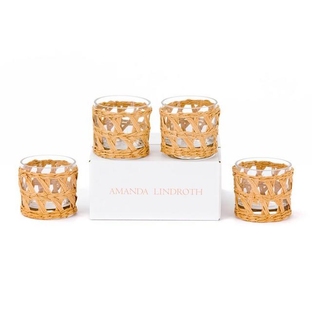 Island Wrapped Votives (Set of 4)