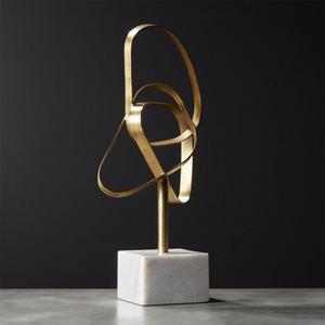 cb2 Standing Infinity Brass Knot Sculpture