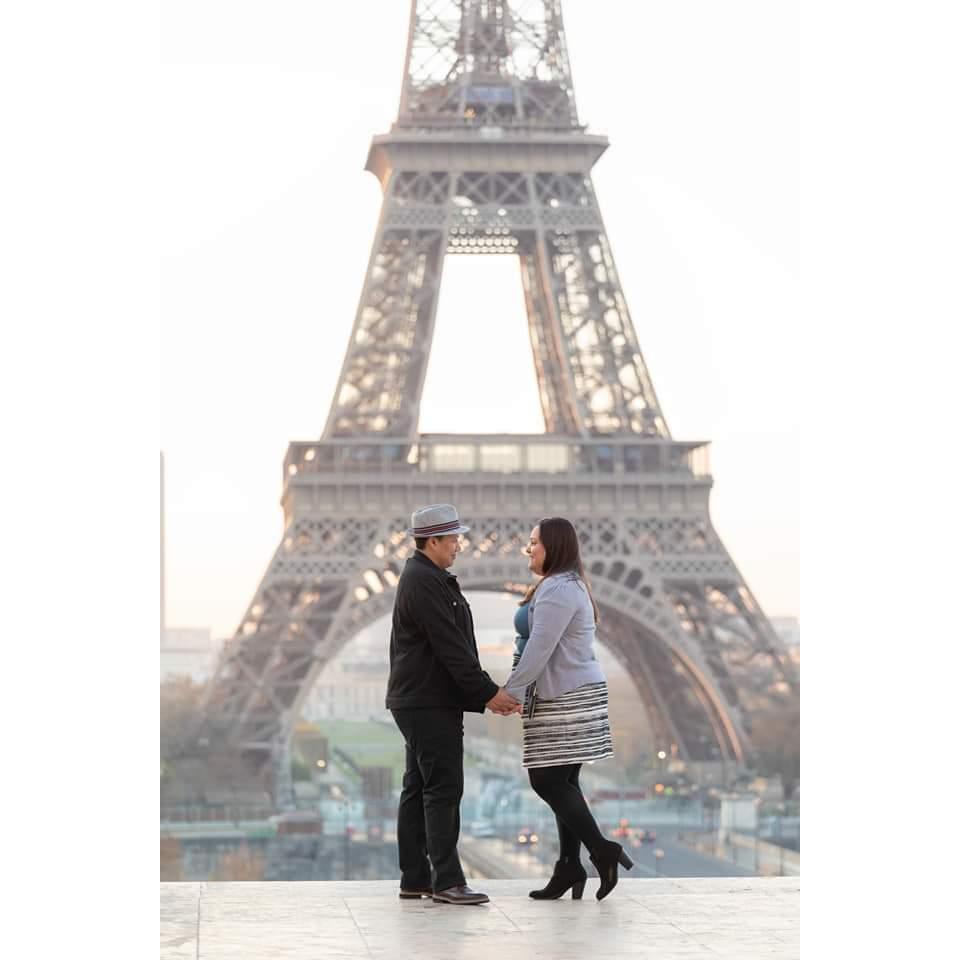 Yolie's first overseas trip with Elena. Took a photo shoot in front of the Eiffel Tower. One of the most surreal events in their lives. Incredible trip.