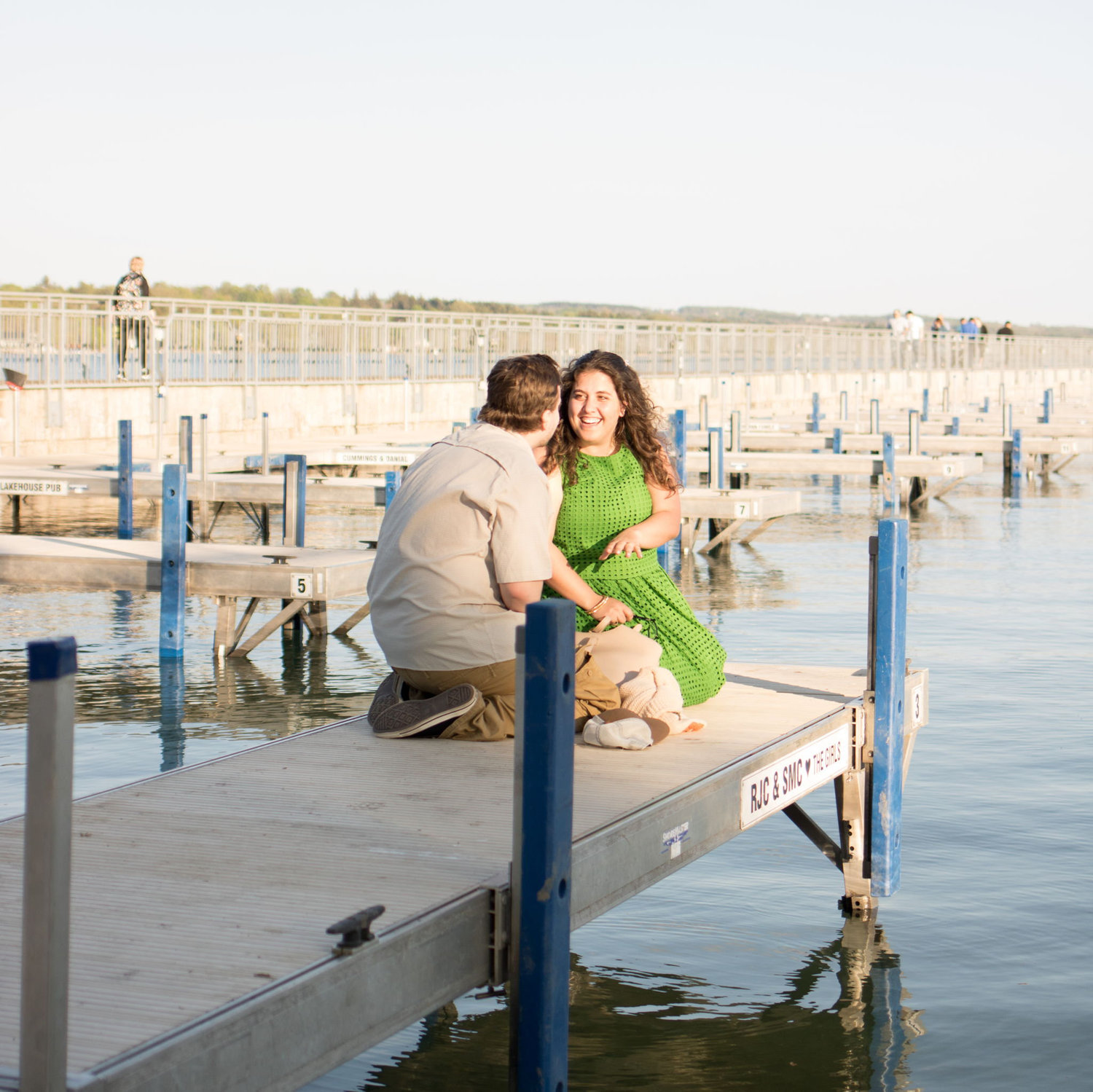 Our Engagement when Natalie dropped Jarrets hat in the water whoops
