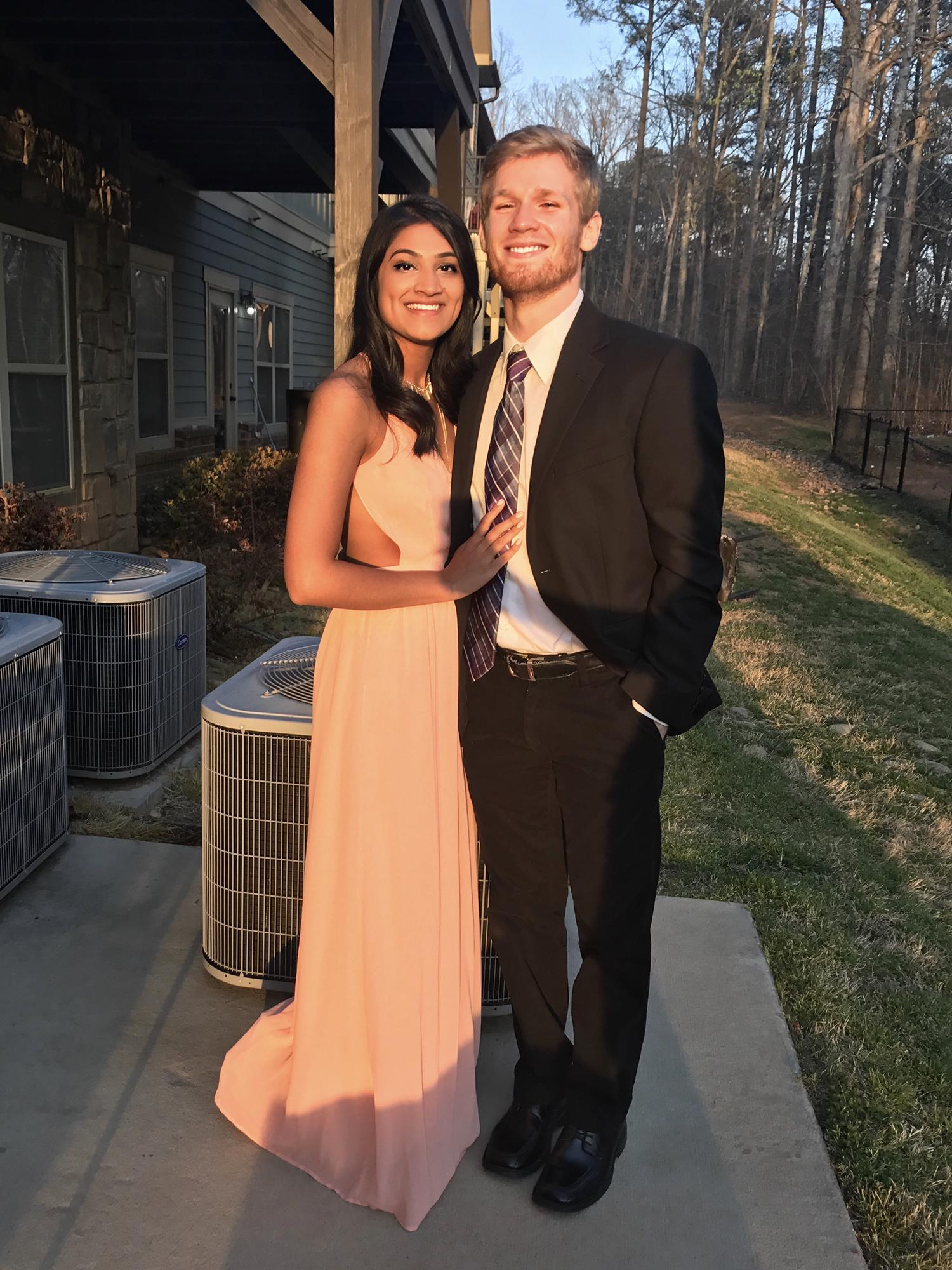 Tyler & Malvika at their first formal date function, where they made their relationship official in March of 2017