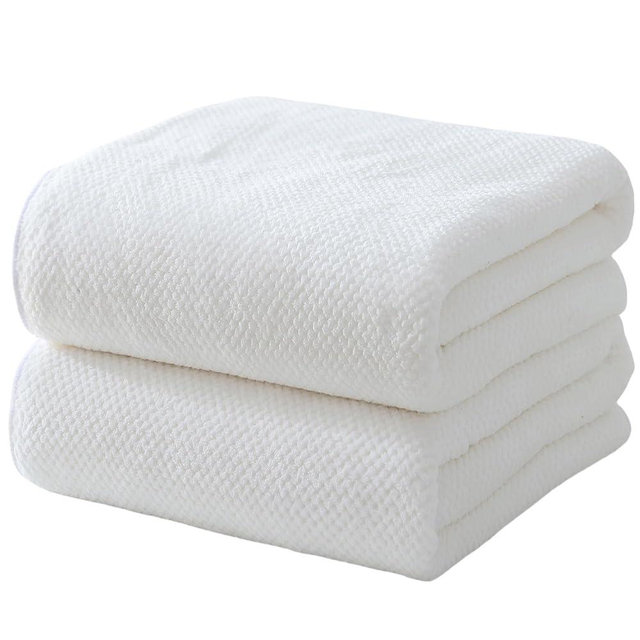 Akzpe 40x80 Inches Bath Sheets Towels for Adults Oversized Bath Towels Extra Large Luxury Super Soft Absorbent Quick Dry Microfiber (White, 2PCS)