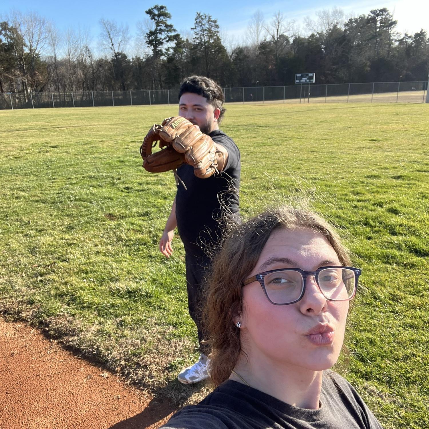 Playing ball, one of our favorite hobbies