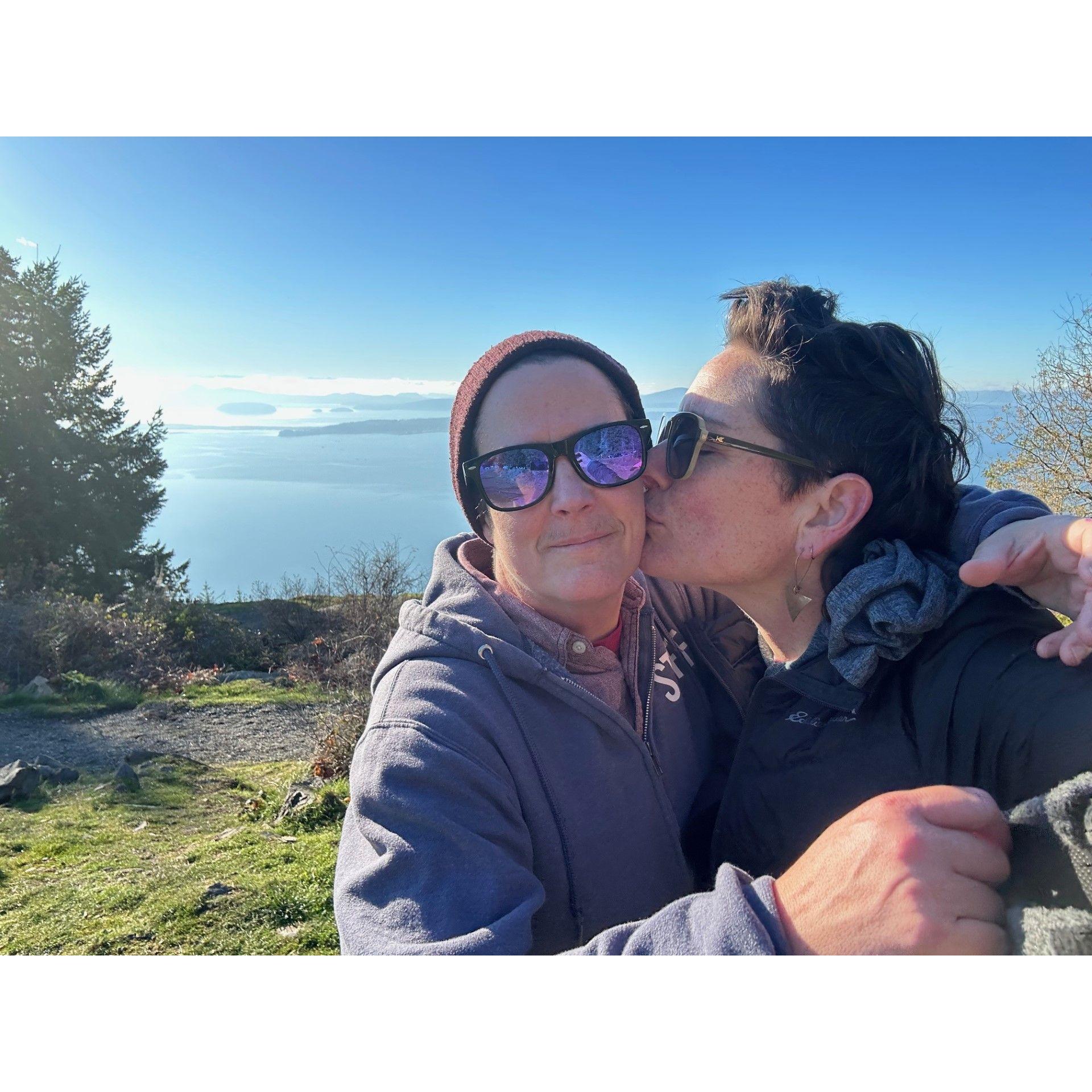 We have started many a hike from this location - Samish Overlook.