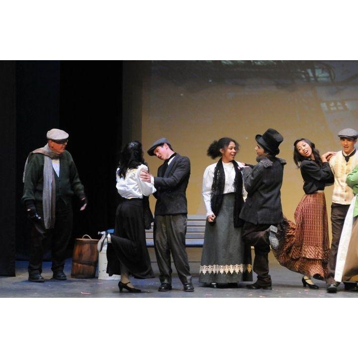 Irish trying to make Ashlyn break on stage during "A Christmas Carol" and Ashlyn show boating that it is not working. 2010