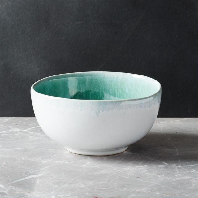 Caspian Aqua Reactive Glaze Cereal Bowl