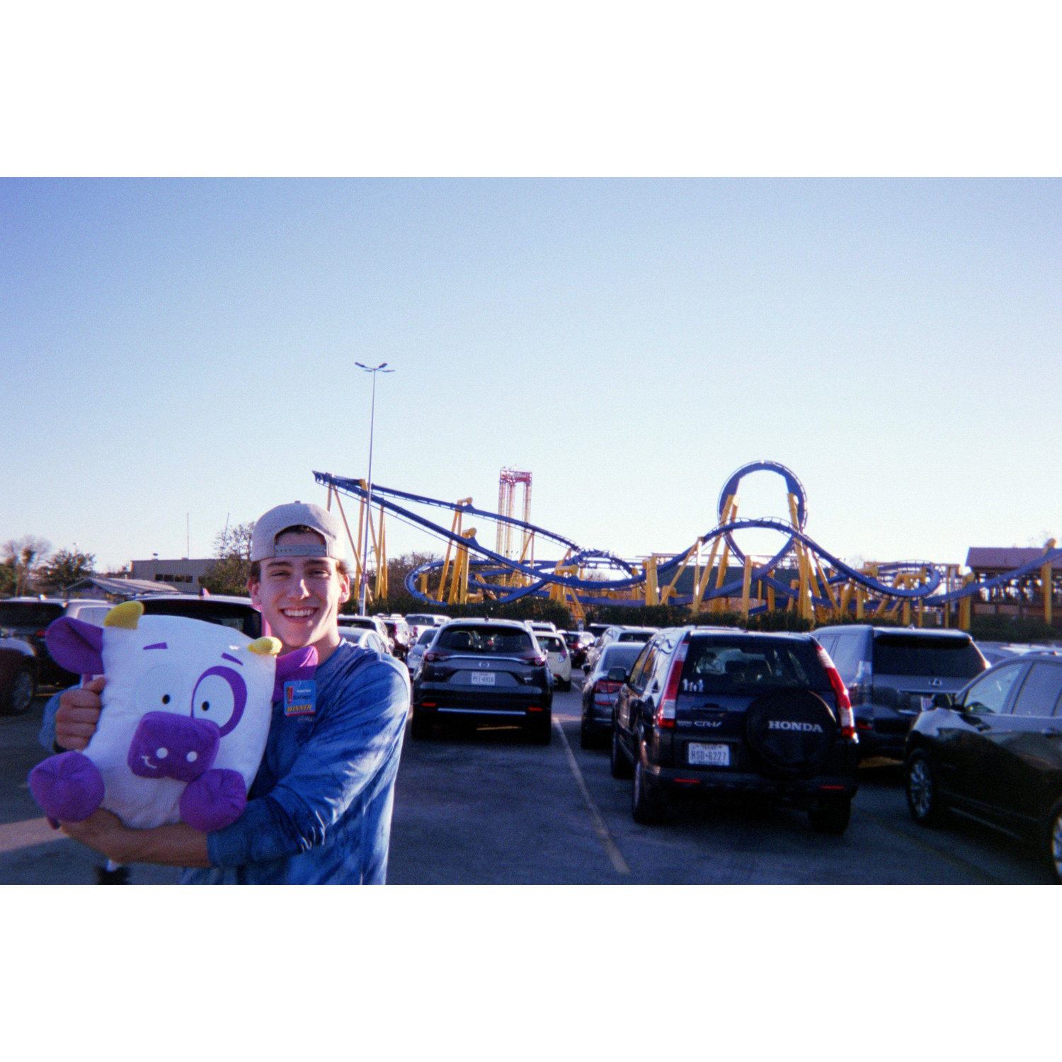 First Six Flags trip (for Zeta)! We had a blast on the rides, ate way too much funnel cake, and Conner won Zeta this purple cow, which they oddly enough named Milo- the name of their future dog!