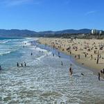 Santa Monica Beach and Ocean Avenue
