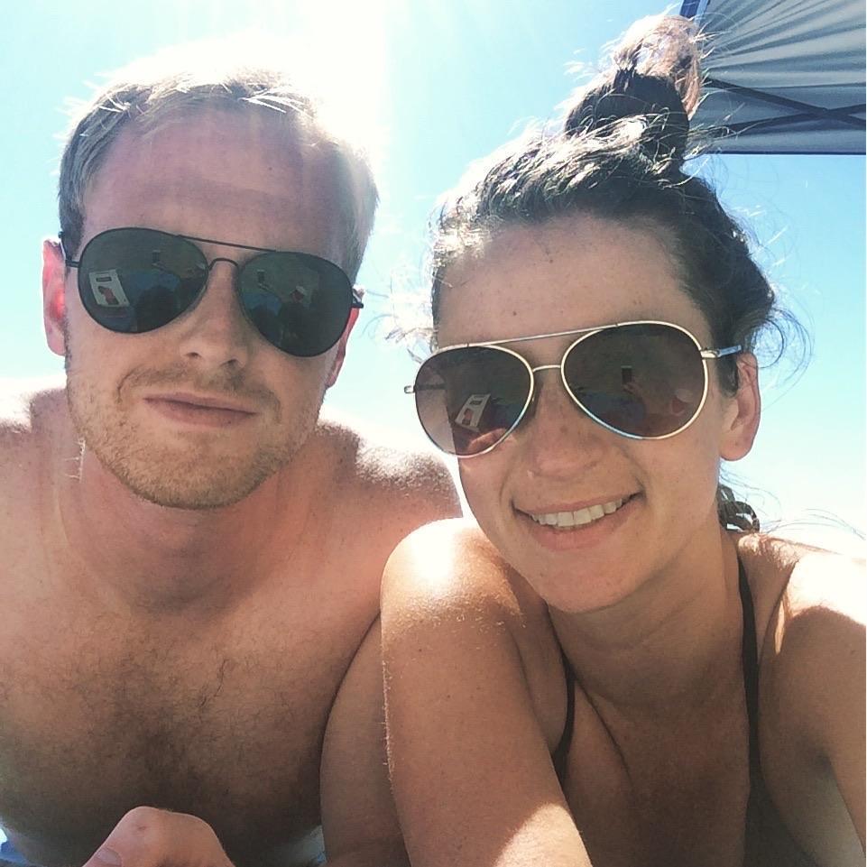 Sitting on the beach in Oceanside