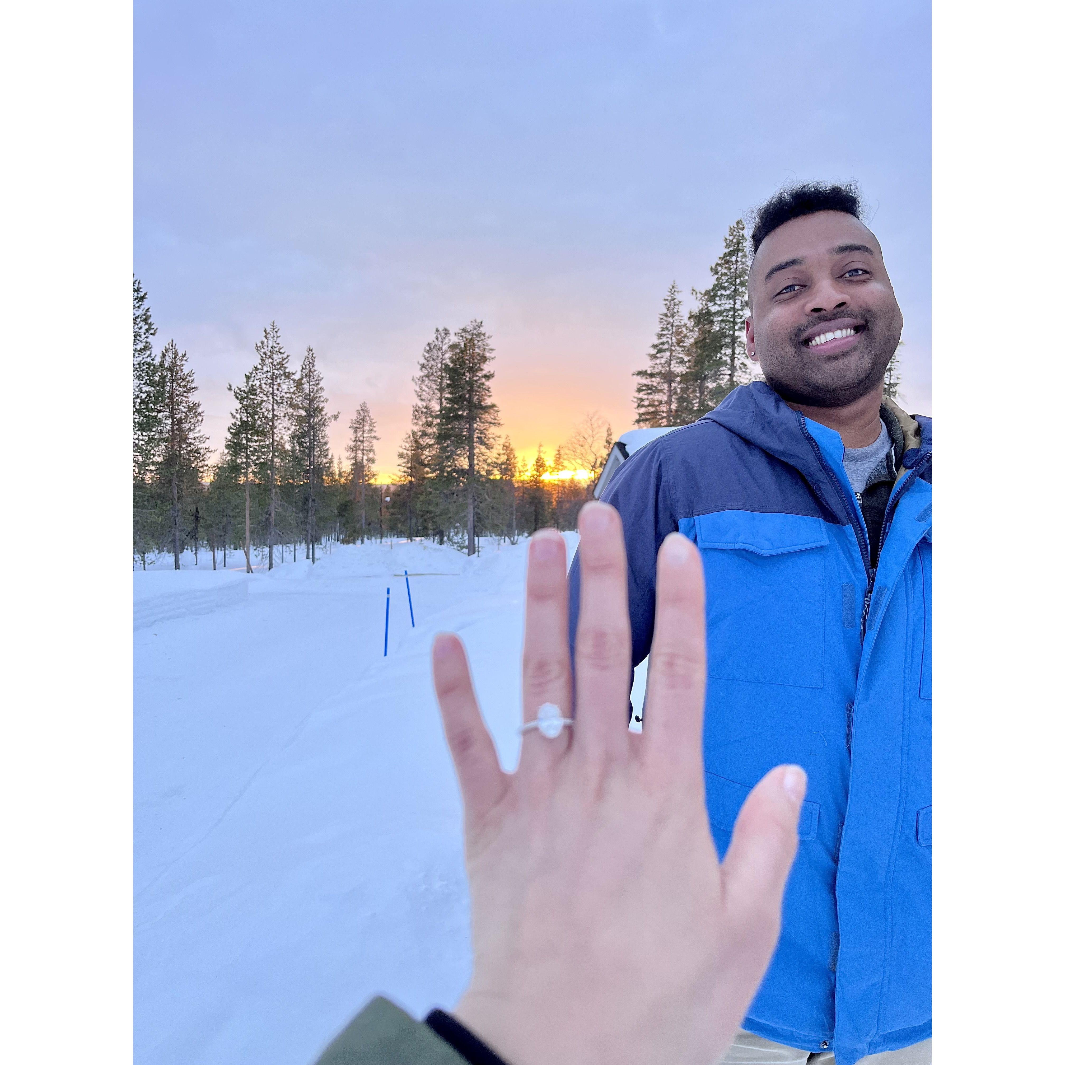Proposal in Saariselka, Finland