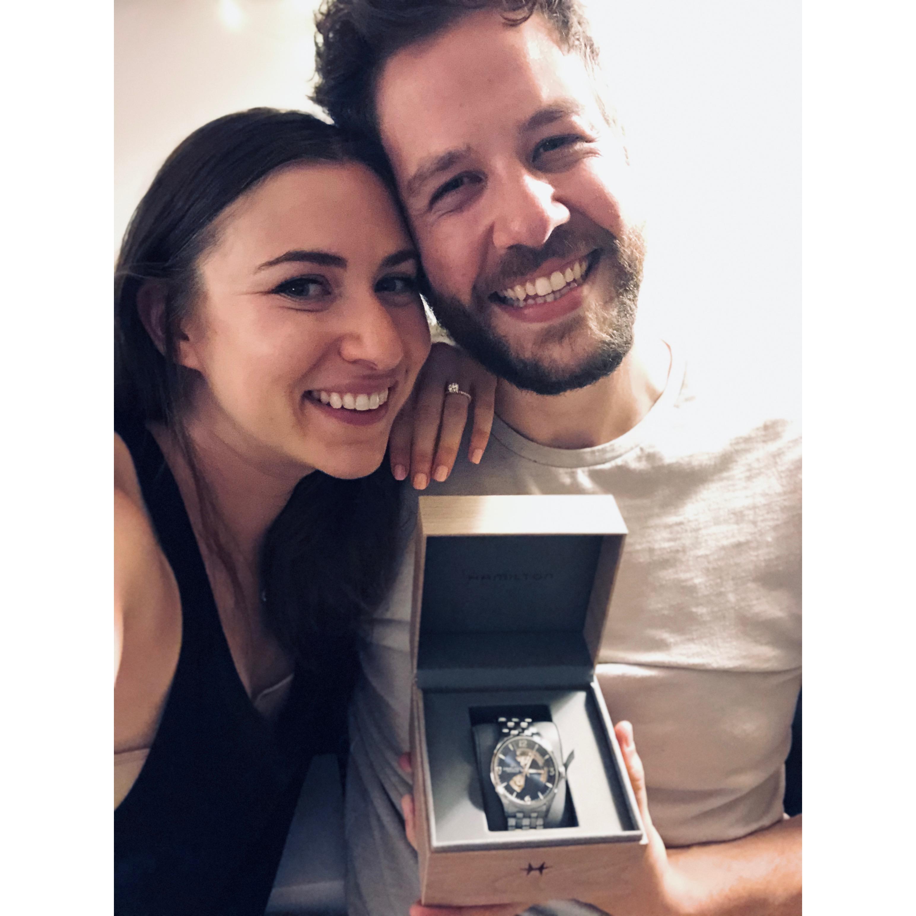 I asked him to marry me as well...and he said yes!