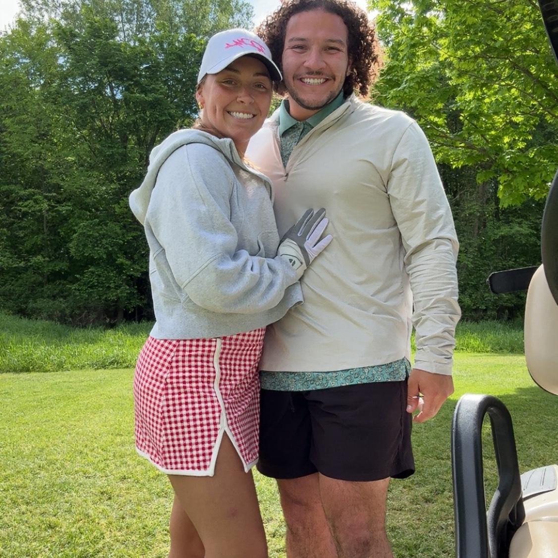 Jacob convinced Taylor to finally pick up golf
