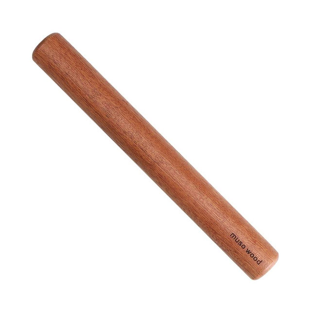 Muso Wood Small Rolling Pin for Baking,Wooden Rolling Pin 11 inches for Fondant, Pie Crust, Cookie, Pastry, Dough-Easy to Clean(Sapele)