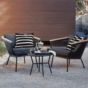 Bangor 3pc Metal Mesh & Faux Wood Patio Chat Set - Project 62™