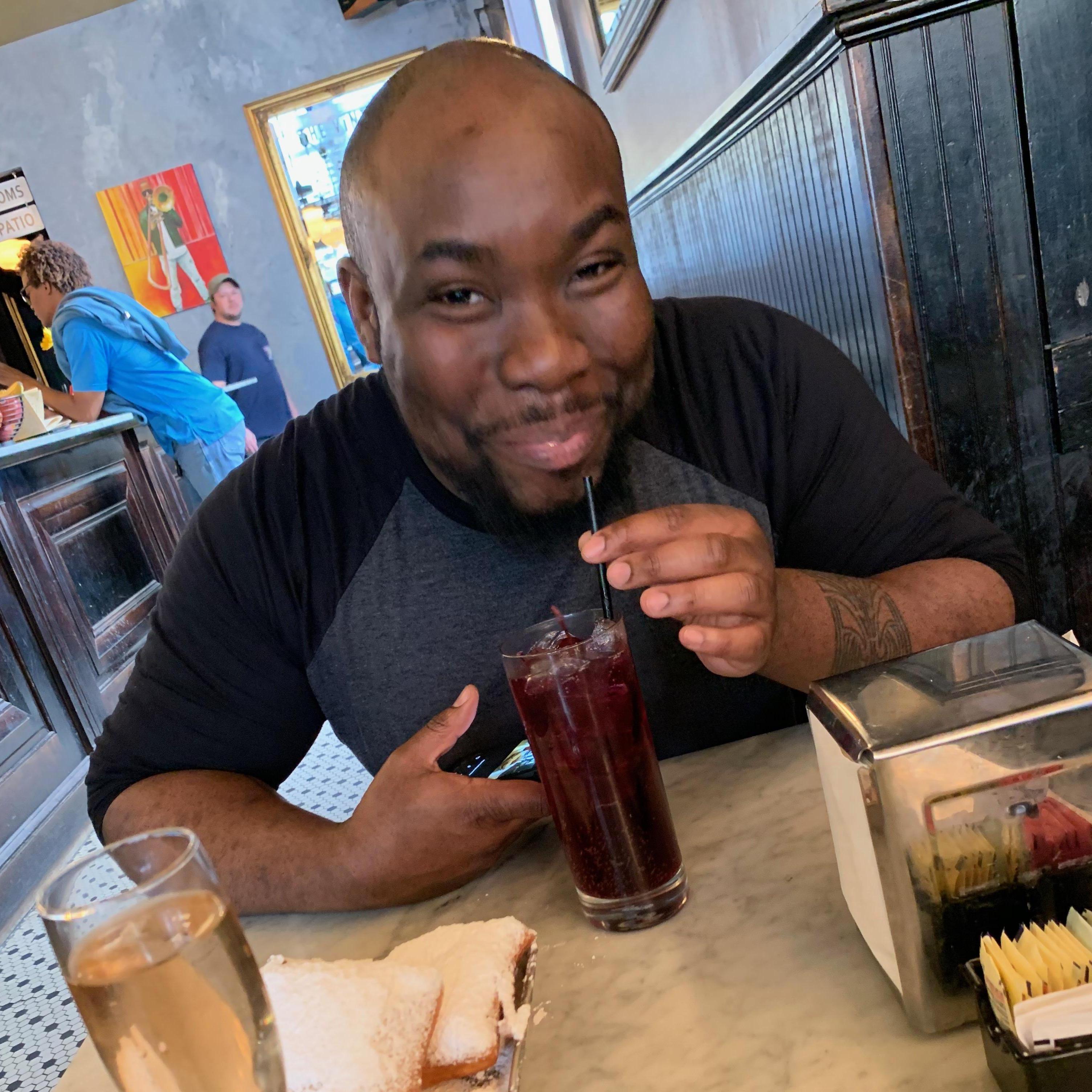 Our first beignets in New Orleans! (February 2020)