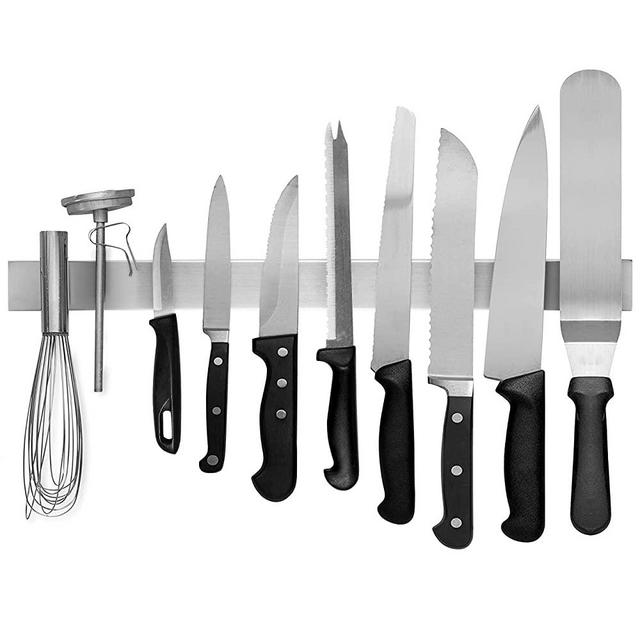 Modern Innovations 24 Inch Stainless Steel Magnetic Knife Bar with Multipurpose Use as Knife Holder, Knife Magnetic Strip, Kitchen Utensil Holder, Tool Holder, Art Supply Organizer & Home Organizer