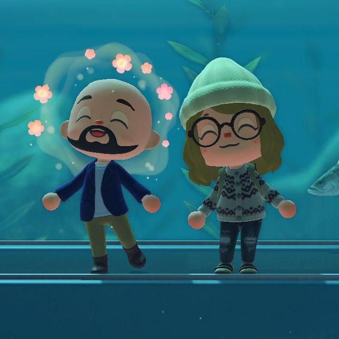 Doing exactly what we do in real life (going on museum adventures) in a video game (Animal Crossing).