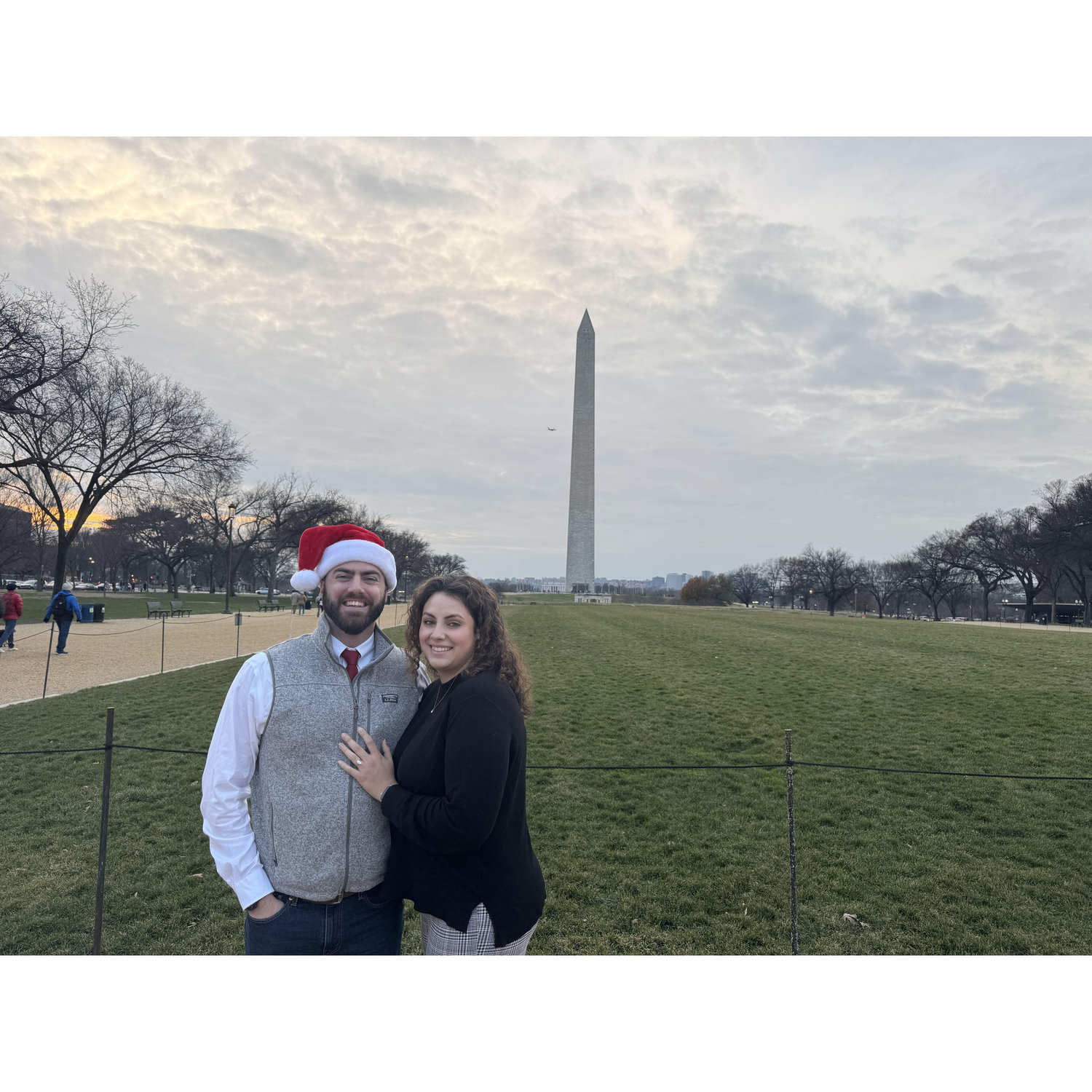 A quick photo shoot on the mall after Kevin proposed.