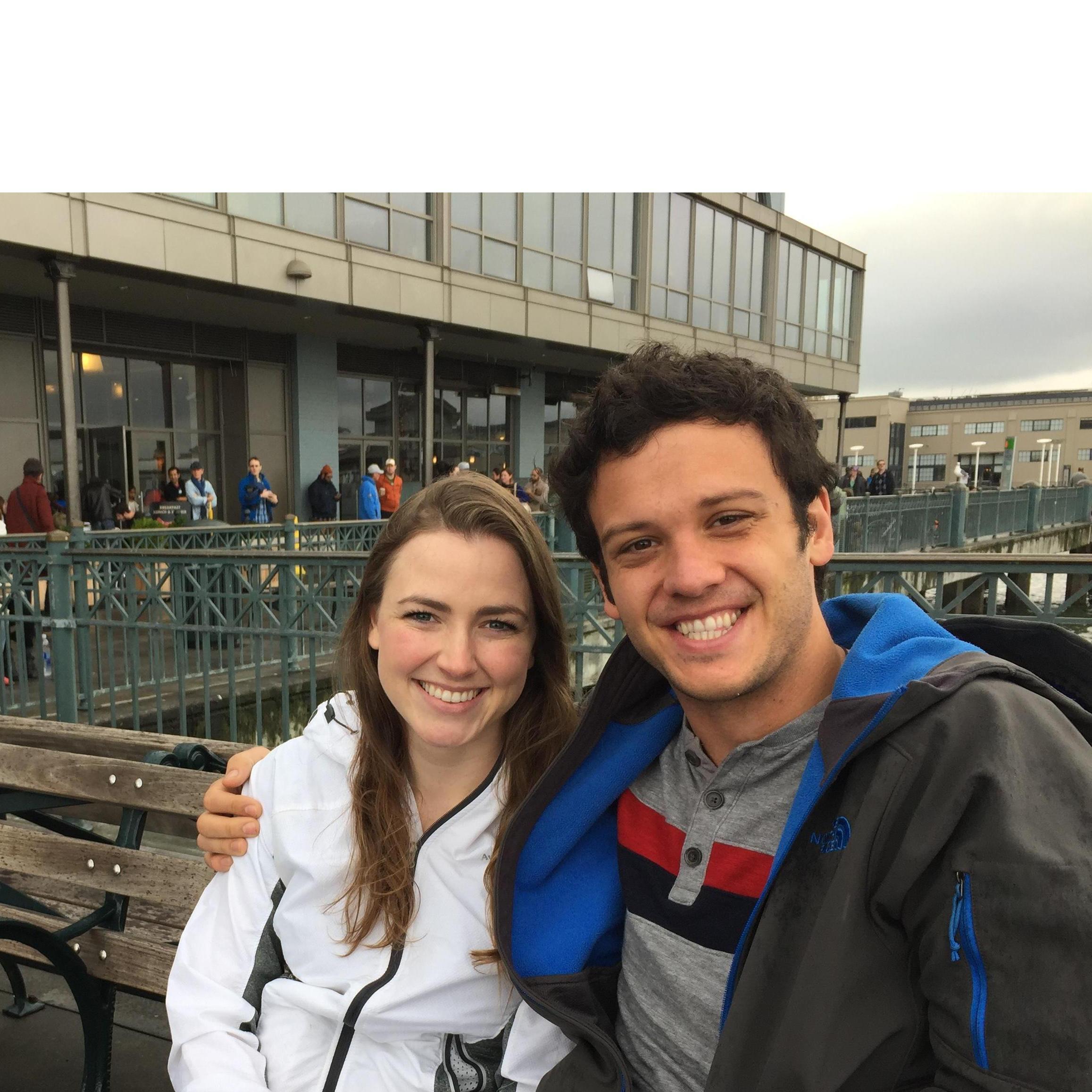 The very first photo of us together was taken by a random dude outside the Ferry Building in SF who thought we looked nice together. (November 2014)