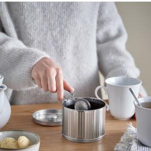 BETTHAJ tin with lid, for coffee/tea/silver color, 19 oz - IKEA