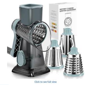 KEOUKE Rotary Cheese Grater Hand Crank Transparent