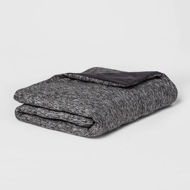 50" x 70" 18lbs Jersey Weighted Throw Blanket with Removable Cover Heather Gray - Room Essentials™