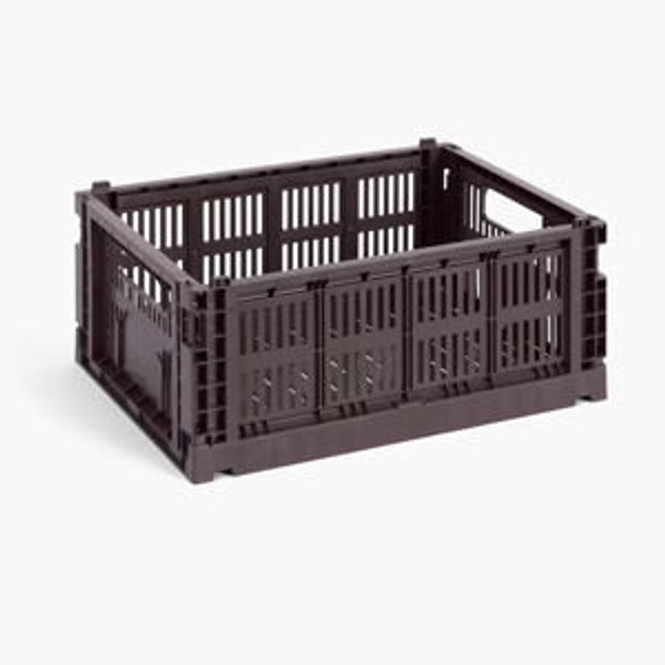 Hay Medium Recycled Colour Crate - Bordeaux