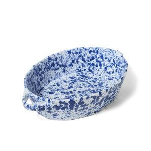 Sur La Table Splatter Oval Baker - Blue