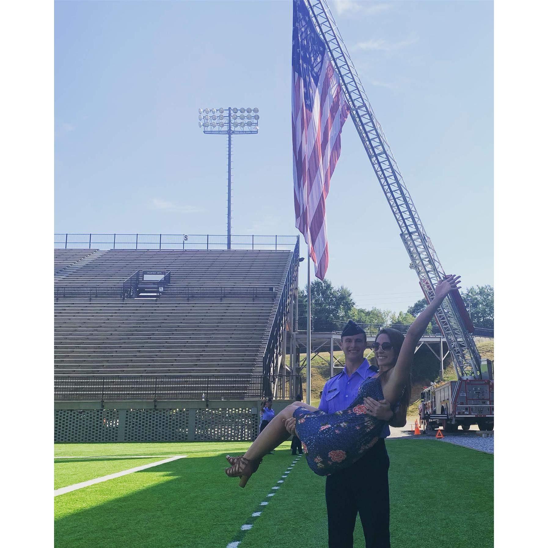 Alex graduates from USAF Officer Training in Alabama (Aug 2019)