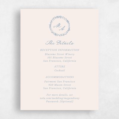 Beige Wedding Enclosure - Violet
