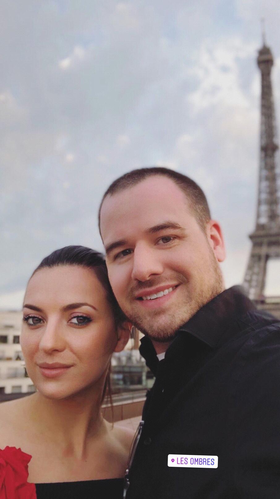 Ela’s and Ryans romantic dinner at Eiffel tower