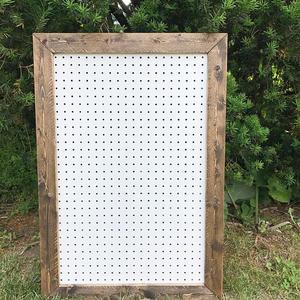 Rustic Pegboard, Pegboard Display, Large Pegboard, Framed Pegboard, Pegboard Frame, Nursery Peg Board, Nursery Display, Pegboard DIY Decor