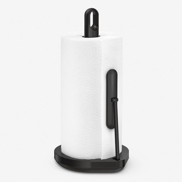 simplehuman Tension Arm Paper Towel Holder, Black Stainless Steel