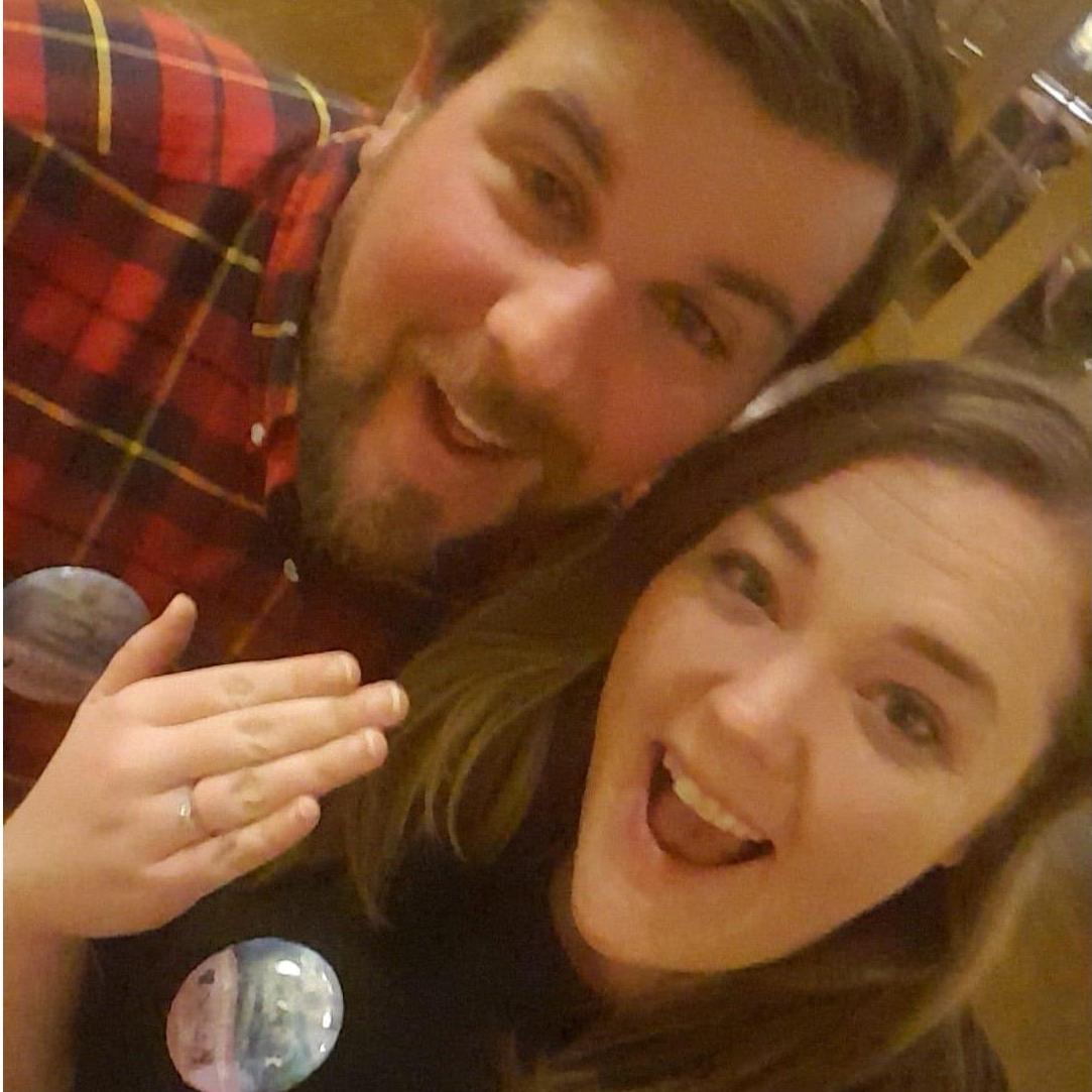Our first selfie as an engaged couple!