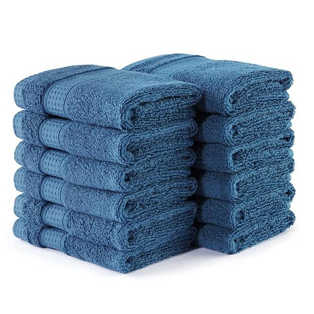 Wash Clothes for Bathroom - Cotton Face Towels Washcloths Bulk for Men or Women, 12 Pack Ultra Soft Bath Towels Set, Absorbent Hotel-Spa-Kitchen Multi-Purpose Face Cloth, Bath Wash Rags