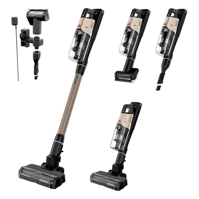Bissell PowerClean FurGuard Self-Standing Cordless Vacuum w/Self-Cleaning Brush Roll, Wall Mount, Upholstery Tool & Bright Headlights, Amazon Exclusive Limited Edition Color, Coastal Clean, 4039A