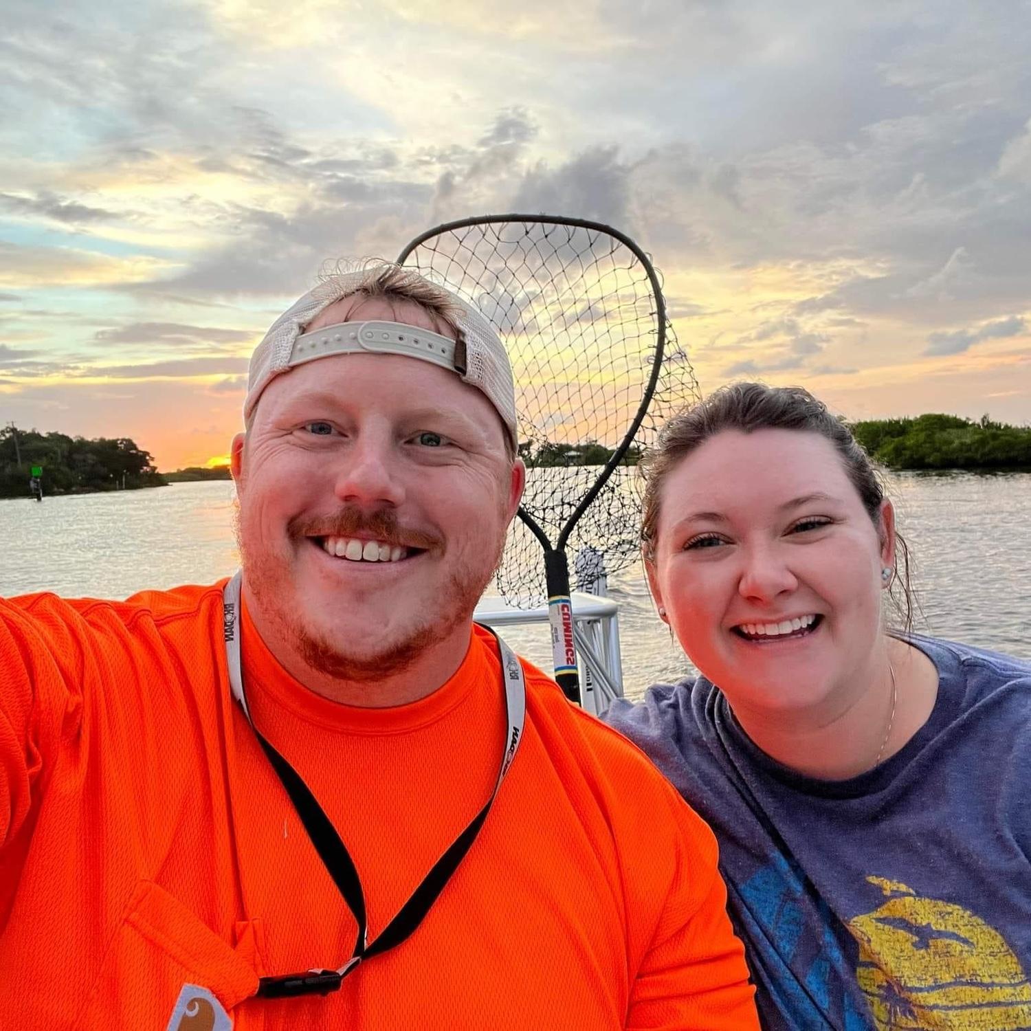 One of the couple’s favorite hobbies: fishing!