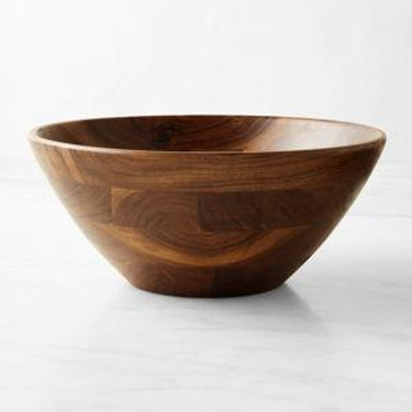 Amazon Basics Wooden Salad Bowl, Acacia Wood, 10 in.